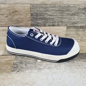 Avenger Work Boots Blade Womens Shoes Blue White Canvas Sz 7 Low Top Safety Toe